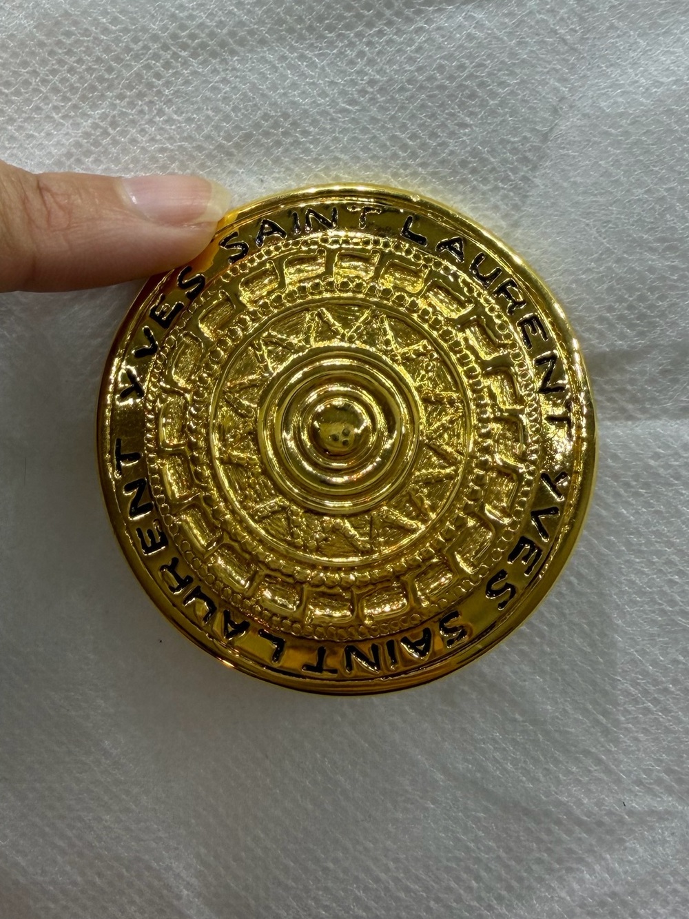 Authentic Yves Saint Laurent Gold Brooch